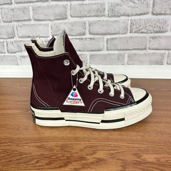 ⭐Converse Chuck 70 Plus High Top Platform Sz 6 Men's Shoes Burgundy A12893C New